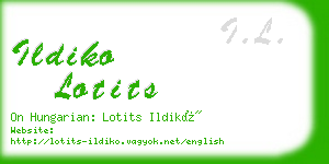 ildiko lotits business card